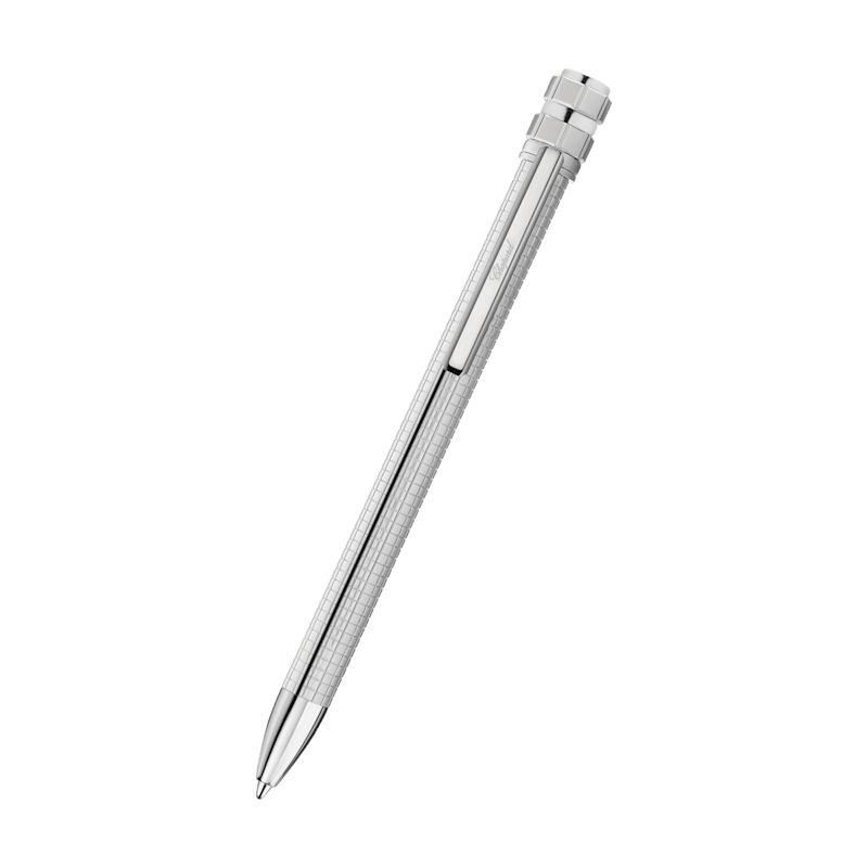 Chopard silver-toned metal with cubes motif barrel Ice Cube Pure ballpoint front view