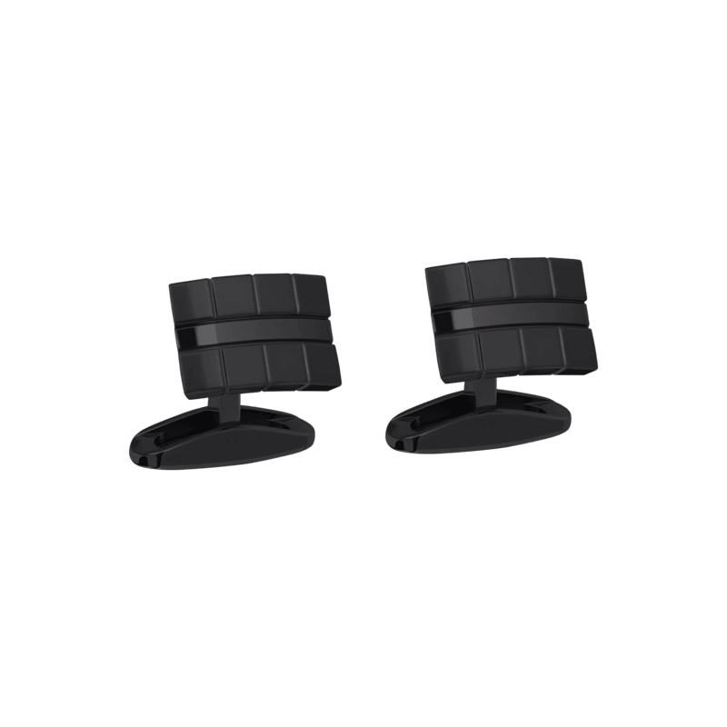 Chopard acier inoxydable bross&eacute; noir  Boutons de manchette Ice Cube vue avant