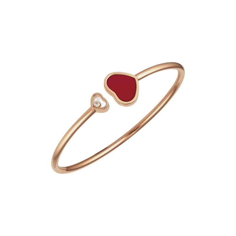 Chopard Diamond Bracelet Happy Hearts @857482-5700 3/4 view