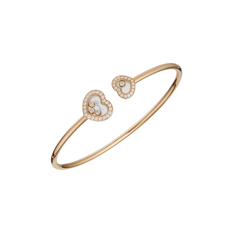 Chopard Diamond Bracelet Happy Diamonds Icons @85A614-5200 3/4 view