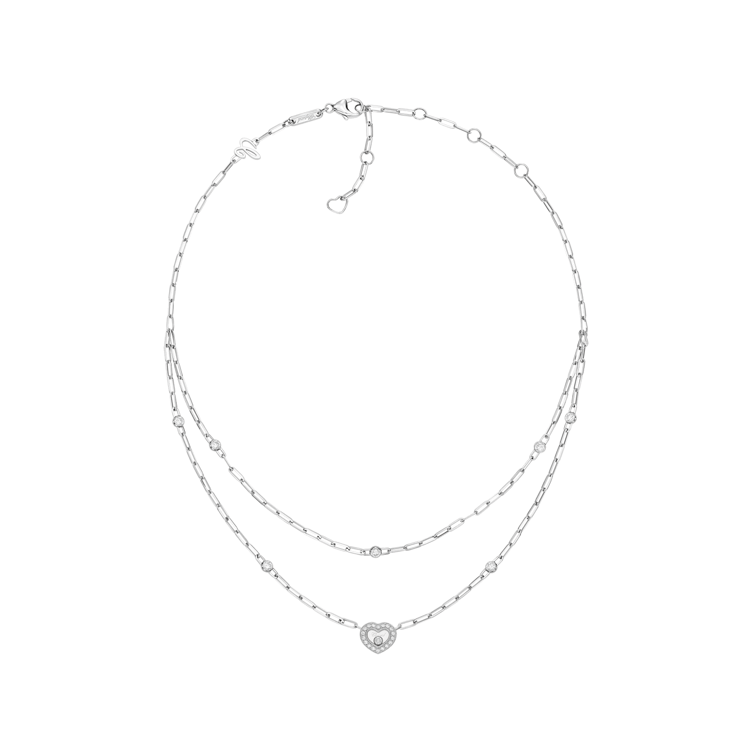 Chopard Diamond necklace Happy Diamonds Icons 81A054-1221 3/4 view