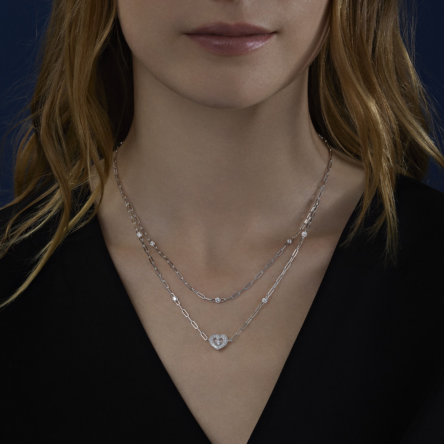 Chopard Diamond Necklace Happy Diamonds Icons 81A054-1221 3/4 view