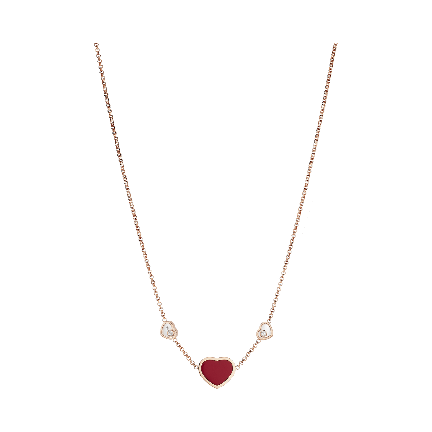Luxury Diamond Necklace Happy Hearts Chopard 81A082 5801