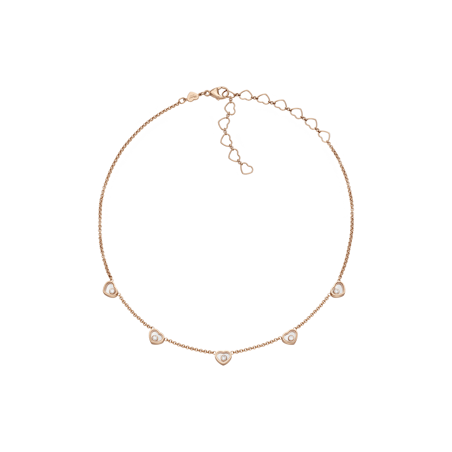 Chopard Diamond 项链 My Happy Hearts 81A088-5501 3/4 view