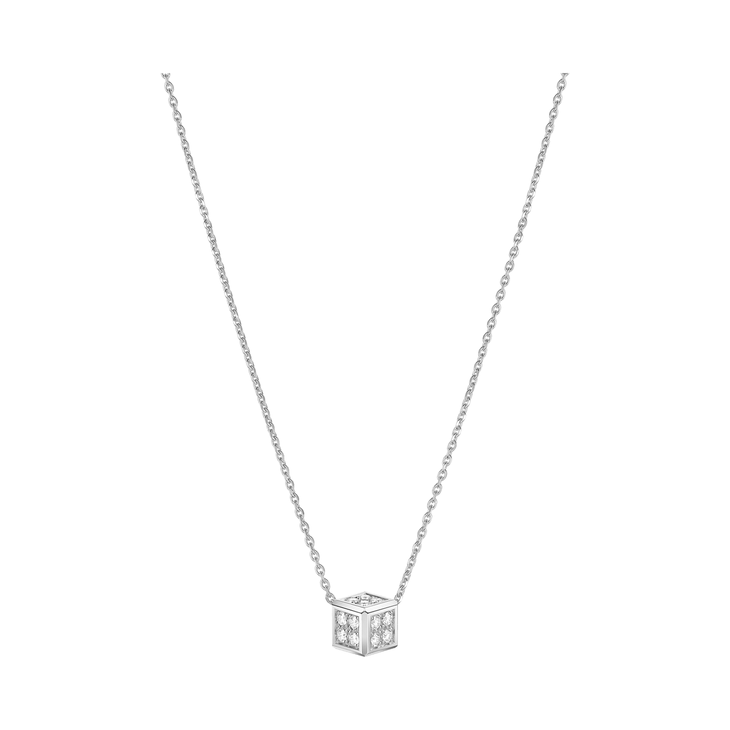 Chopard - Collier Diamant Ice Cube Be Cube 81A661-1001 Vue de face