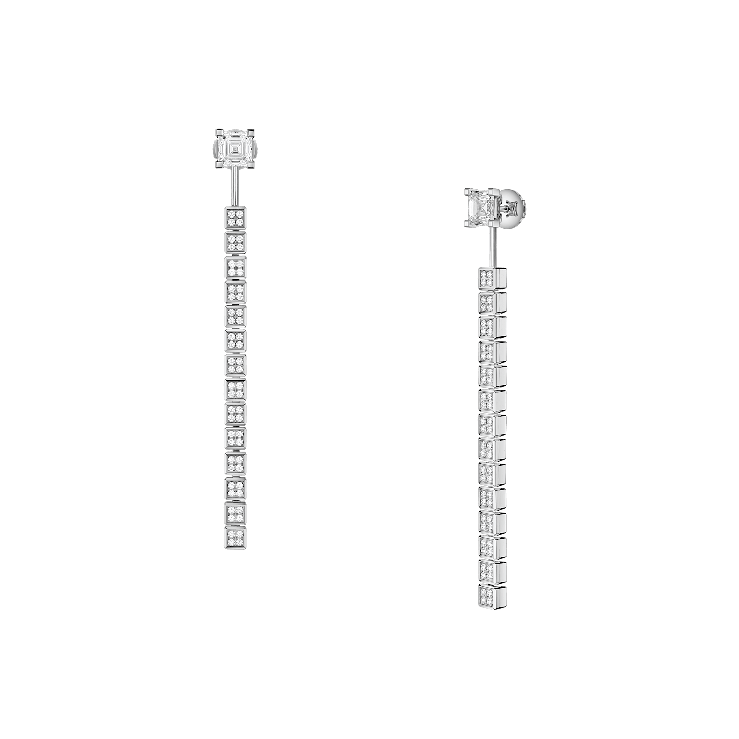 Chopard ダイヤモンド イヤリング アイスキューブ 830243-1001 3/4ビュー