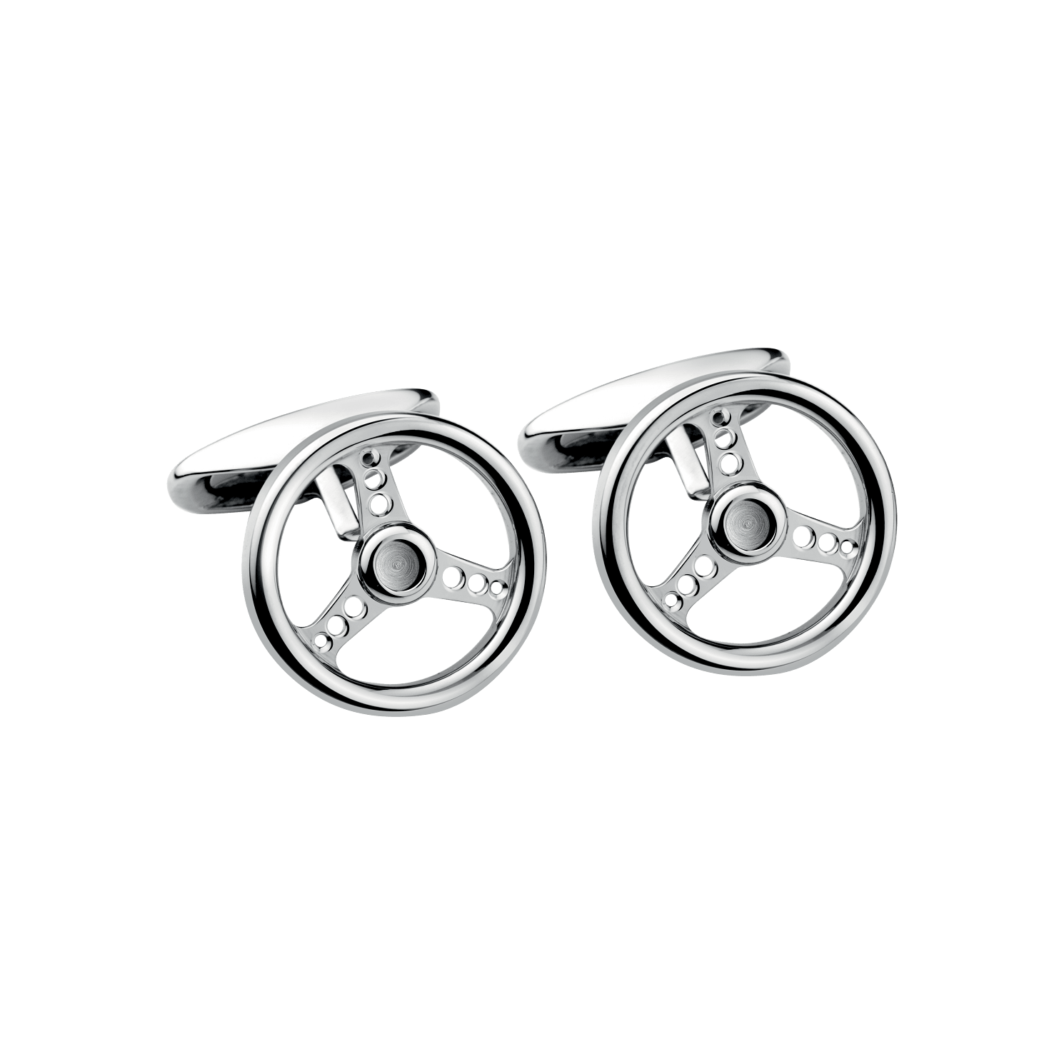 Racing steering wheel cufflinks