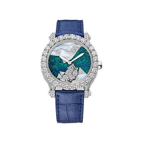 Agrandir {0}Chopard Happy Sport Femme - Montre Diamant Vue de face