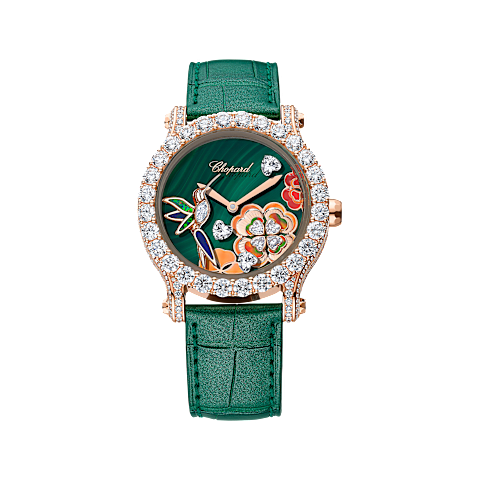 Enlarge {0}Chopard Happy Sport Women Diamond Watch Front view