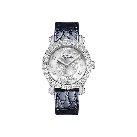 放大 {0}Chopard Happy Sport腕表 女士 钻石 腕表 正面视图
