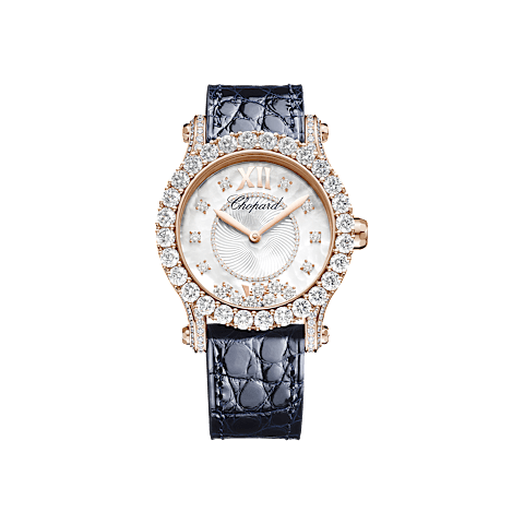 放大 {0}Chopard Happy Sport腕表 女士 钻石 腕表 正面视图