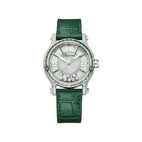 Enlarge {0}Chopard Happy Sport Women Diamond Watch Front view