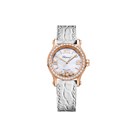 Enlarge {0}Chopard Happy Sport Women Diamond Watch Front view