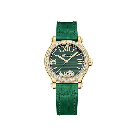 放大 {0}Chopard Happy Sport腕表 女士 钻石 腕表 正面视图