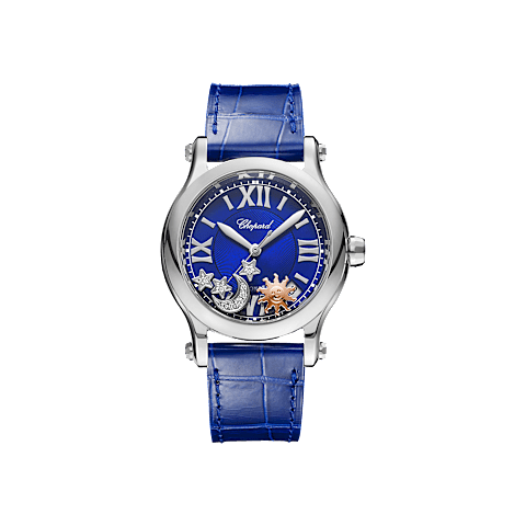 Agrandir {0}Chopard Happy Sport Femme - Montre Diamant Vue de face