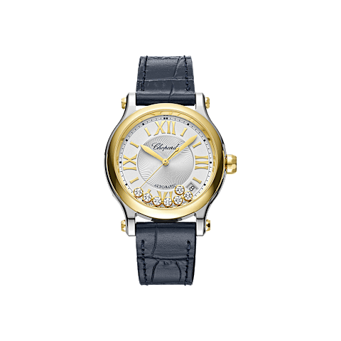 放大Chopard Happy Sport腕表 女士 钻石 腕表 正面视图