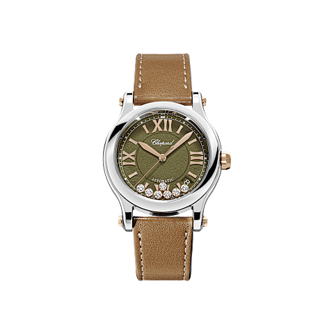 放大Chopard Happy Sport腕表 女士 钻石 腕表 正面视图