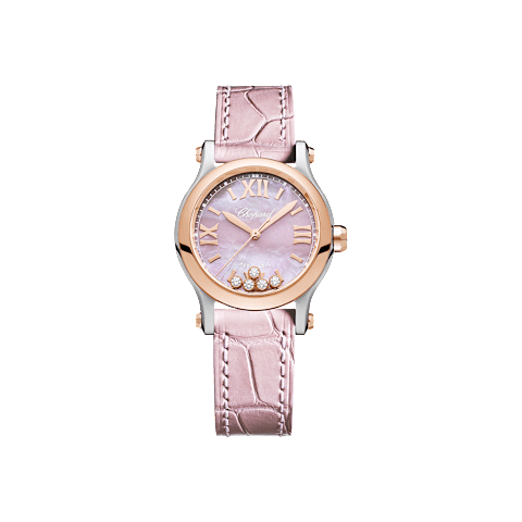 Agrandir {0}Chopard Happy Sport Femme - Montre Diamant Vue de face