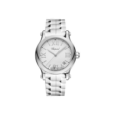 放大 {0}Chopard Happy Sport腕表 女士 钻石 腕表 正面视图