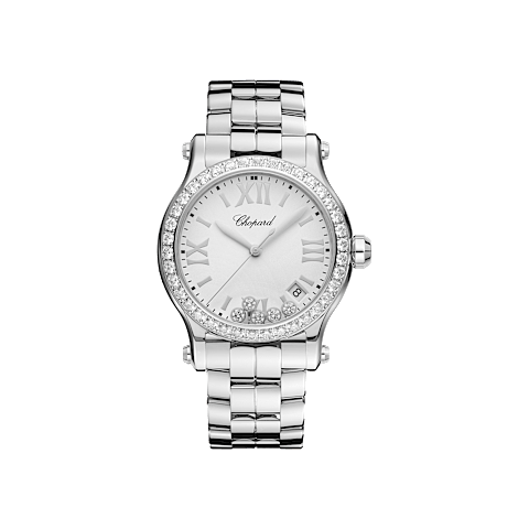 Enlarge {0}Chopard Happy Sport Women Diamond Watch Front view
