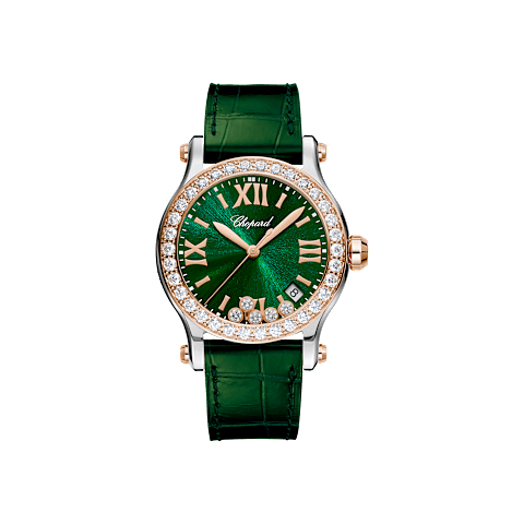 Enlarge {0}Chopard Happy Sport Women Diamond Watch Front view