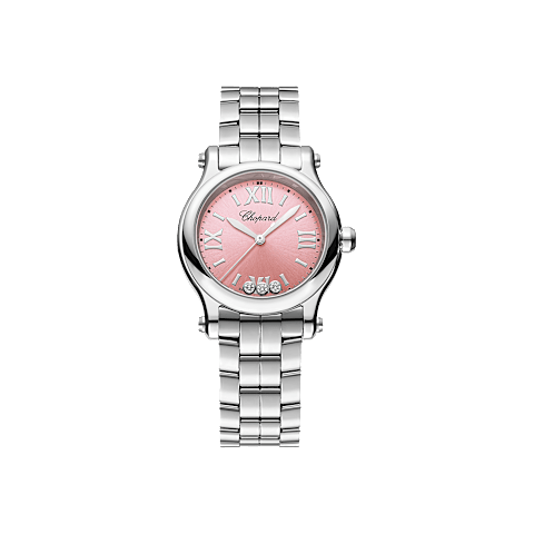 Agrandir {0}Chopard Happy Sport Femme - Montre Diamant Vue de face