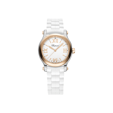 Vergr&ouml;&szlig;ernChopard Happy Sport Damen Diamant Uhr Vorderansicht
