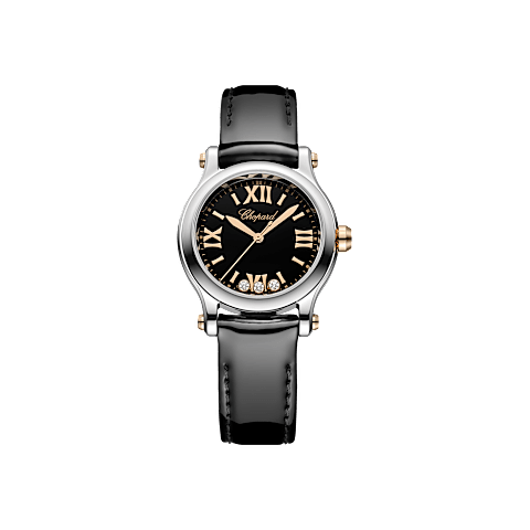 확대 {0}Chopard 해피 스포츠 여성 - 다이아몬드 시계 정면 뷰