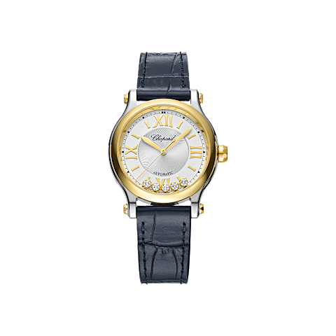 Vergr&ouml;&szlig;ernChopard Happy Sport Damen Diamant Uhr Vorderansicht