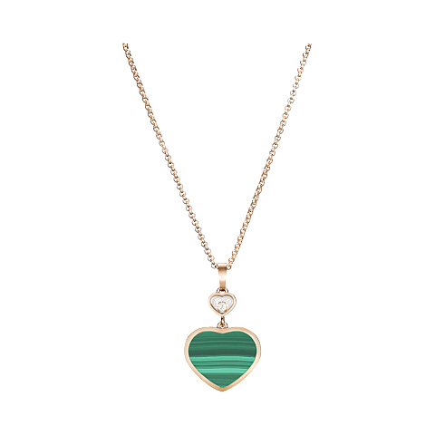Agrandir {0}Chopard - Pendentif Diamant Happy Hearts 797482-5151 Vue de face