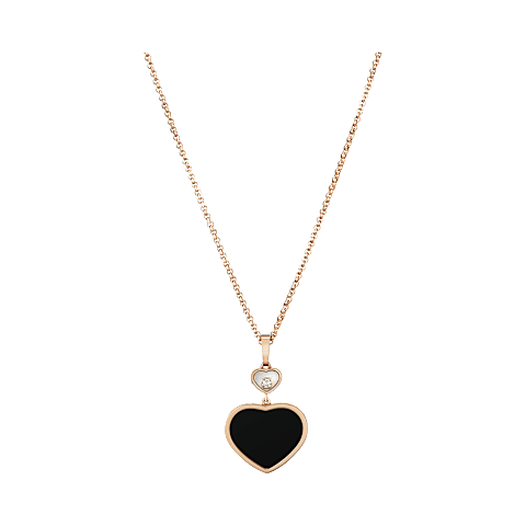 Agrandir {0}Chopard - Pendentif Diamant Happy Hearts 797482-5201 Vue de face