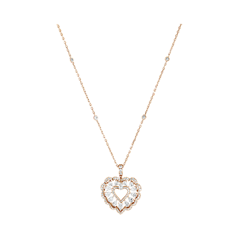 放大 {0}Chopard - 钻石 吊坠 Precious Lace C&oelig;ur 798352-5001 正面视图