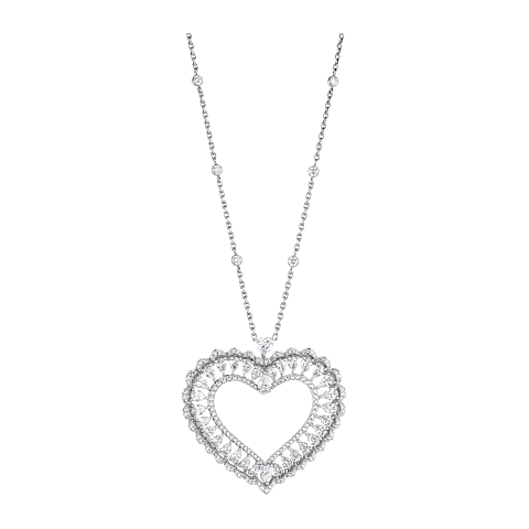 Ampliar {0}Chopard - Colgante Diamantes Precious Lace C&oelig;ur 798353-1001 Vista frontal