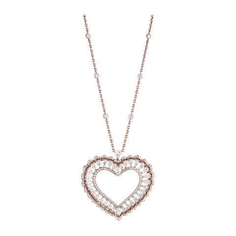 AmpliarChopard - Colgante Diamantes Precious Lace C&oelig;ur 798353-5001 Vista frontal