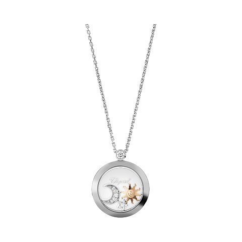 Enlarge {0}Chopard - Pendant Happy Sun, Moon and Stars 799434-1201 front view