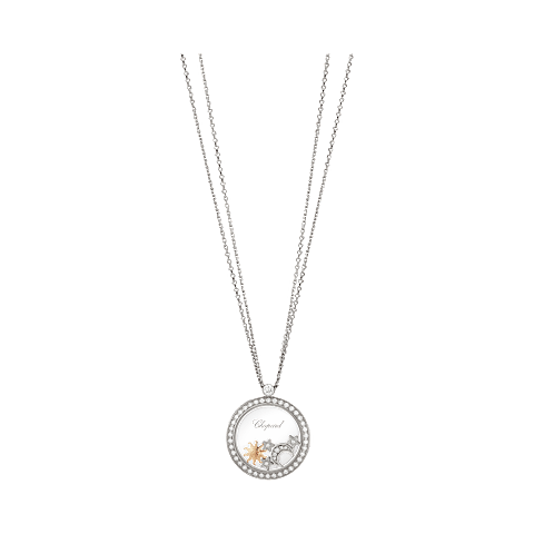 放大 {0}Chopard - 钻石 吊坠 Happy Sun, Moon and Stars 799450-1401 正面视图