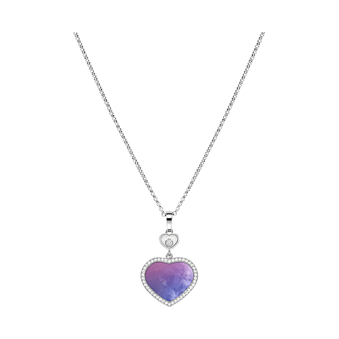 放大 {0}Chopard - 钻石 吊坠 Happy Hearts系列CN 79A074-1310 正面视图