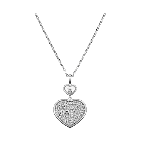 Enlarge {0}Chopard - Diamond Pendant Happy Hearts 79A075-1901 front view