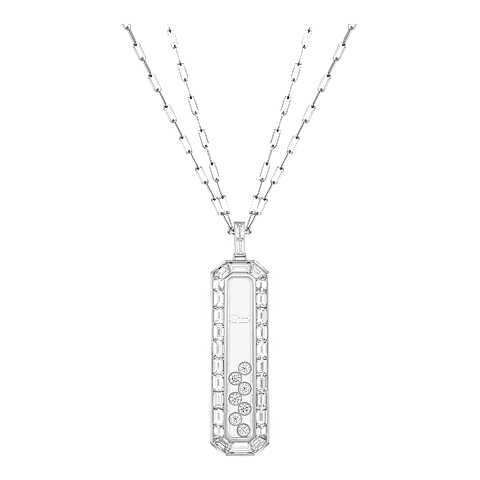 Enlarge Chopard - Diamond Pendant Happy Diamonds Icons Joaillerie 79A209-1001 front view