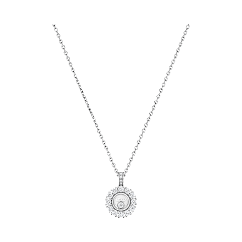 Enlarge {0}Chopard - Diamond Pendant Happy Diamonds Icons Joaillerie 79A609-1001 front view