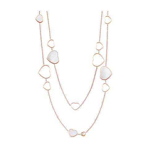 Enlarge {0}Chopard - Diamond Necklace Happy Hearts 817482-5301 front view