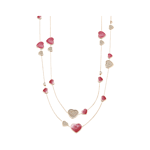 Enlarge {0}Chopard - Diamond Necklace Happy Hearts 817482-5906 front view