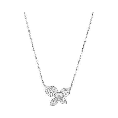 AgrandirChopard - Collier Diamant Happy Butterfly X Mariah Carey 818536-1001 Vue de face