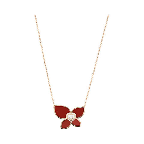 تكبير {0}Chopard - قلادة ألماس هابي باترفلاي وماريا كاري 818599-5001 عرض أمامي
