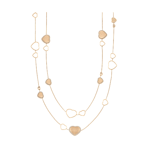 Enlarge {0}Chopard - Necklace Happy Hearts Golden Hearts 81A007-5921 front view