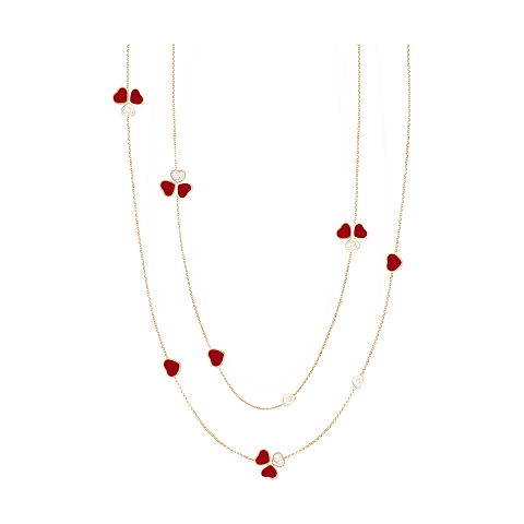 Enlarge {0}Chopard - Necklace Happy Hearts Wings 81A183-5801 front view