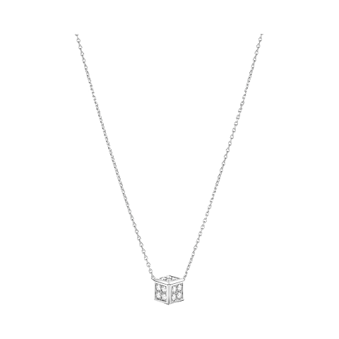 Enlarge {0}Chopard - Diamond Necklace Ice Cube Be Cube 81A661-1001 front view