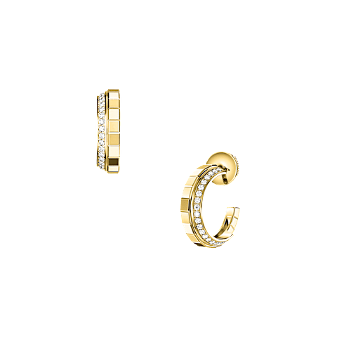 Vergr&ouml;&szlig;ernChopard - Diamant Ohrringe Ice Cube 837008-0001 Vorder- und 3/4-Ansicht