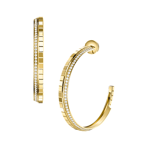 拡大 {0}Chopard - ダイヤモンド イヤリング アイスキューブ 837008-0002 正面＆3/4ビュー