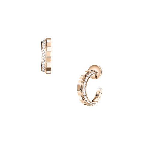 放大Chopard - 钻石 耳环 Ice Cube 837008-5001 正面及3/4视图